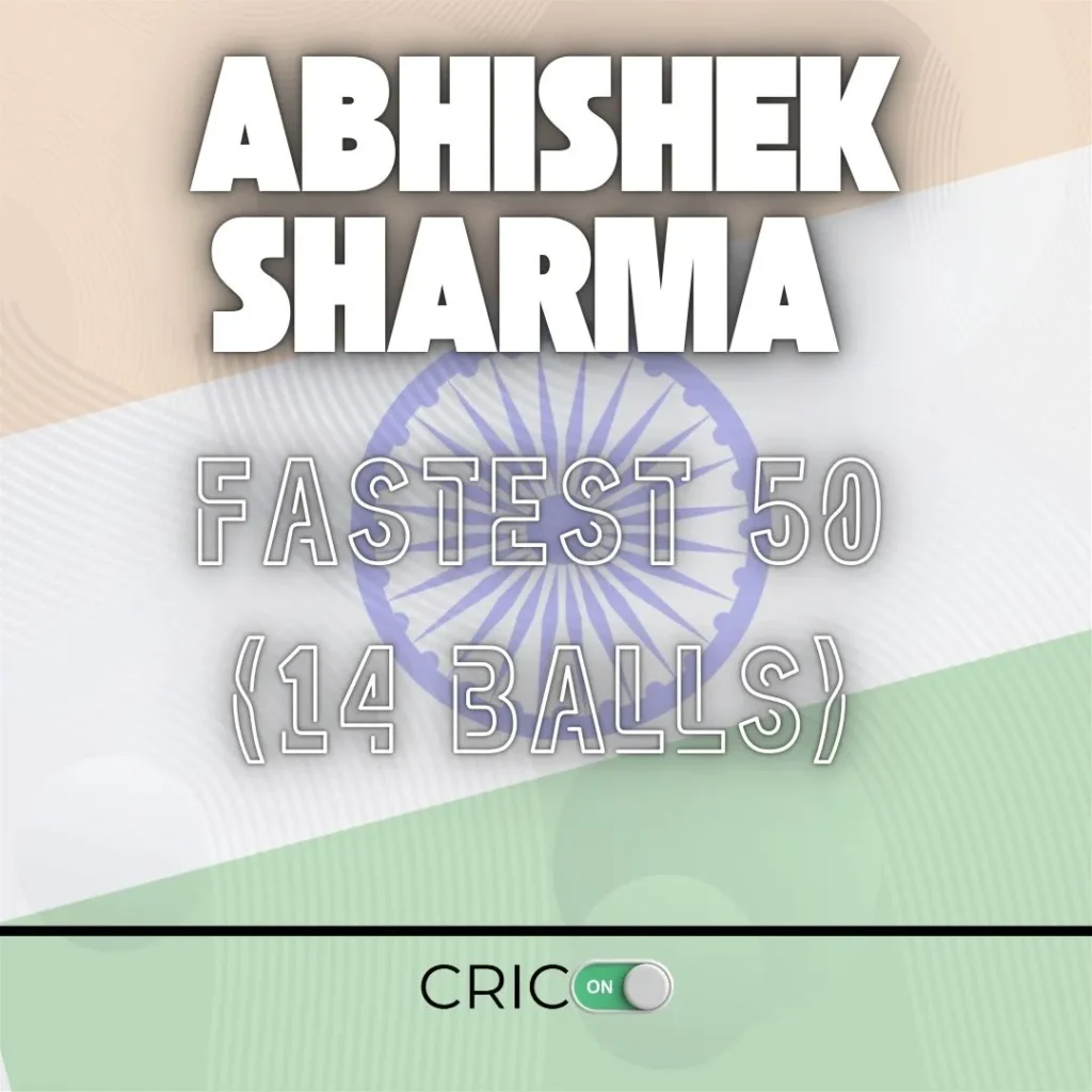 Abhishek Sharma Smashes 14-Ball Fifty