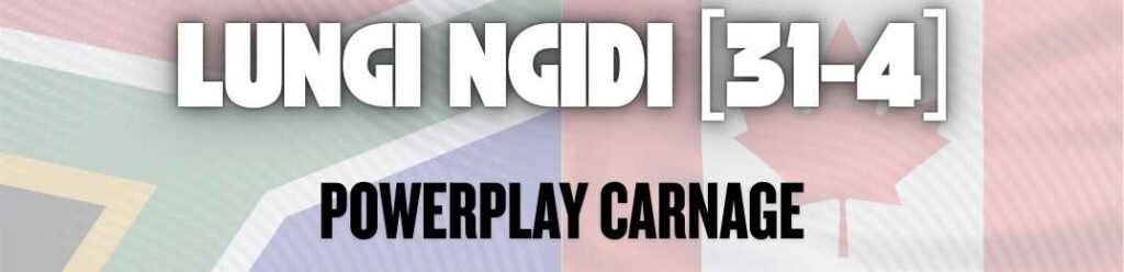 Ngidi 4 wickets vs Canada, WC t20 2026