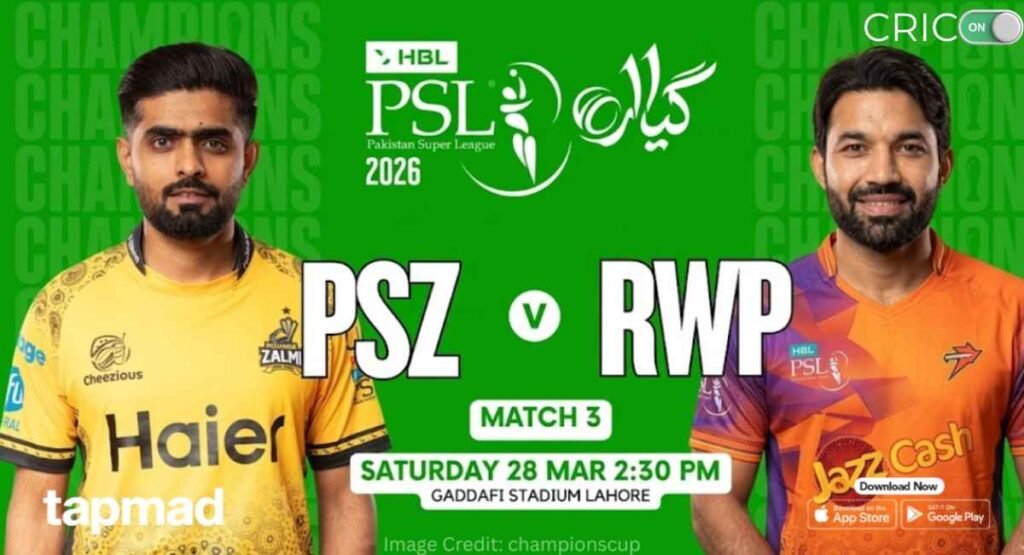 3rd Match - Rawalpindiz vs Peshawar Zalmi - PSL 11 - PSL 2026